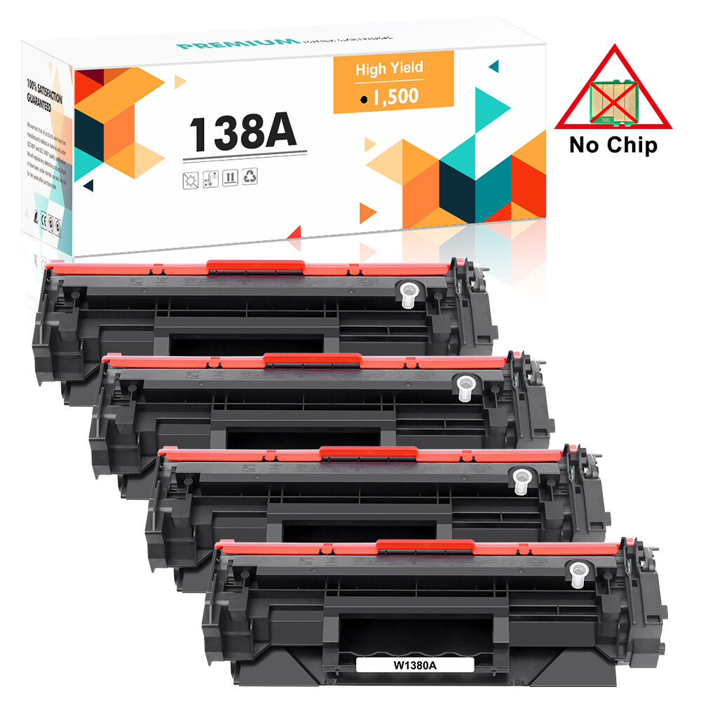 No Chip 4PK W1380A Toner Compatible With HP 138A LaserJet 3001dw 3001fdw 3101fdw