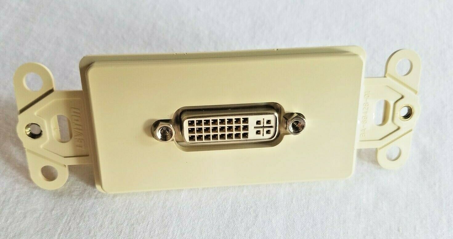 DVI-I Feedthrough Decora Insert 41648-I Leviton QuickPort IVORY - QUANTITY OF 10