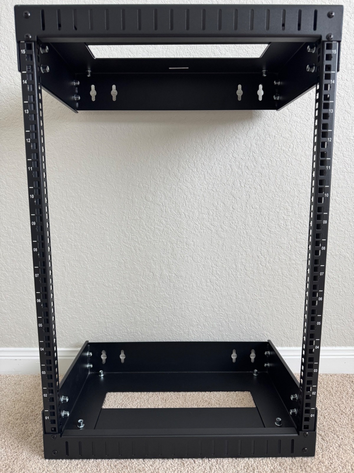 StarTech 2-Post 15U Heavy-Duty Wall Mount Network Rack, 19" Open Frame Server