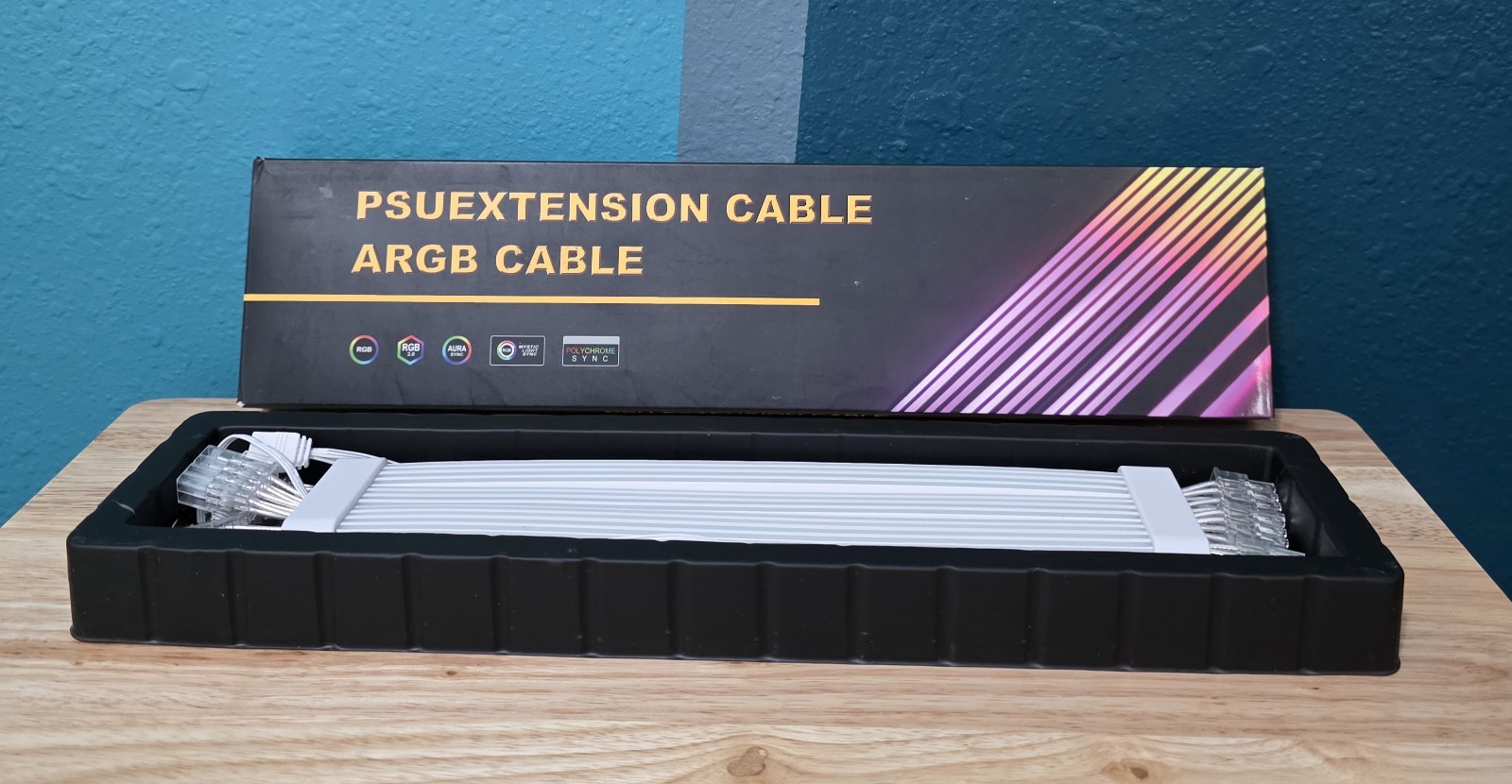 SAMA 3x8PIN ARGB PSU Extension Cable Double Side Kit White (18AWG) (VGA 3*8PIN)