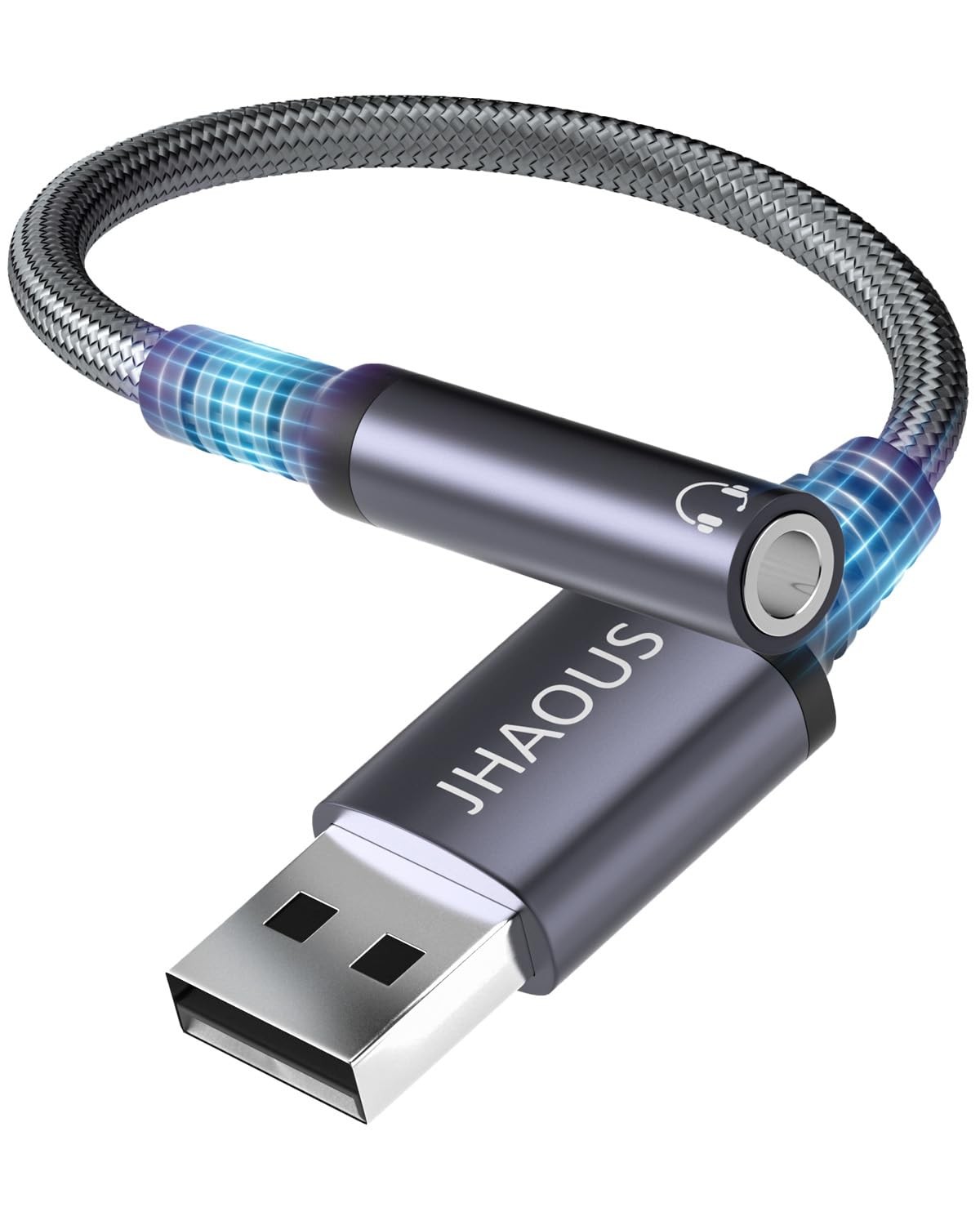 USB to 3.5Mm Jack Audio Adapter, TRRS Female Headset Audio Jack Adapter, USB-A