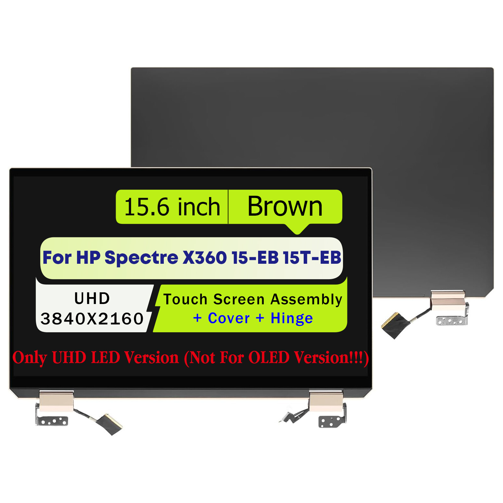 UHD for HP Spectre X360 15-EB100 15T-EB100 LED LCD Screen L73402-1J2 L97639-001