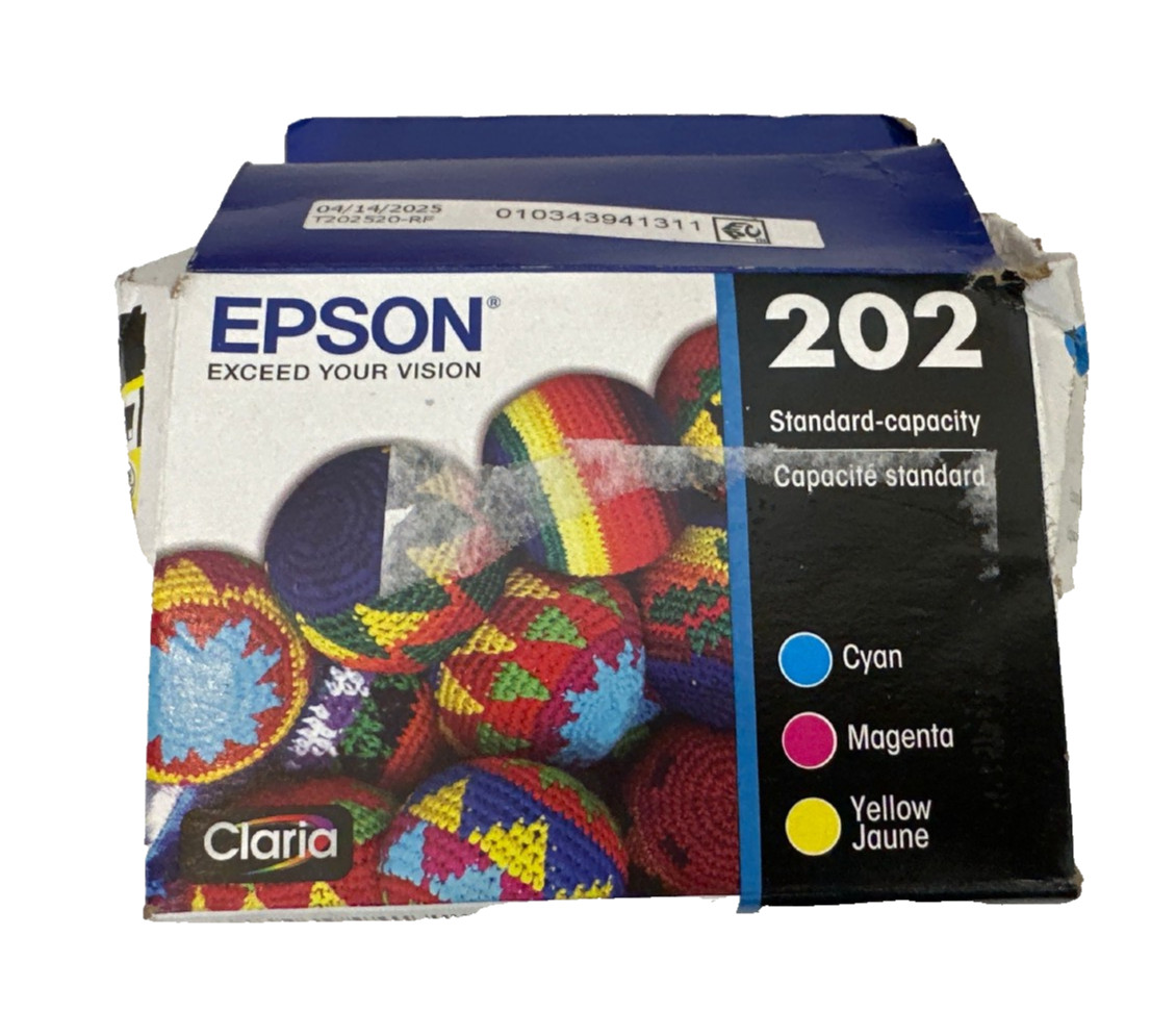 Epson 202 Color Ink Cartridge – Genuine OEM Sealed New Expires 08/28