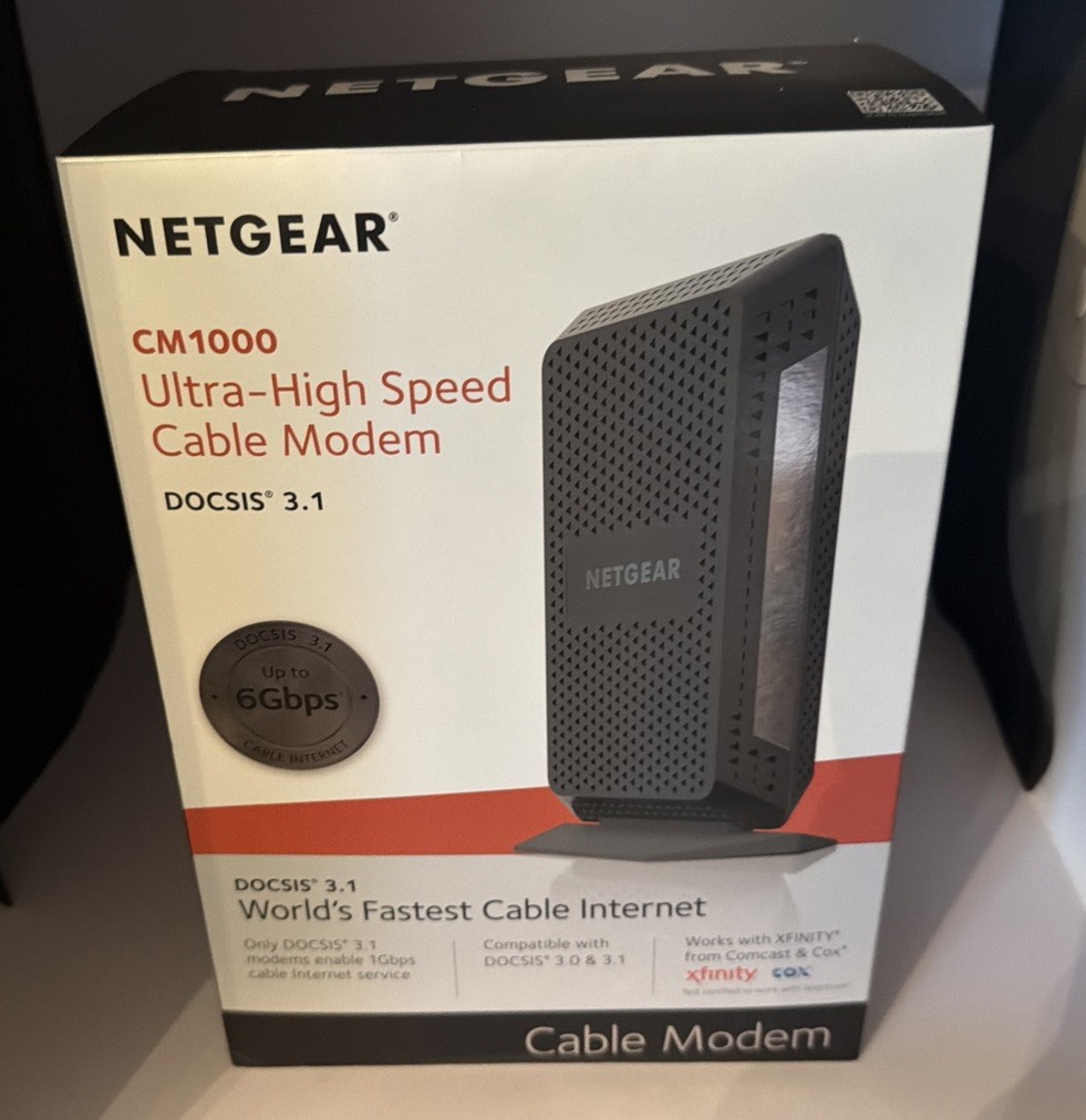 Netgear CM1000 DOCSIS Ultra-High Speed Cable Modem new sealed box