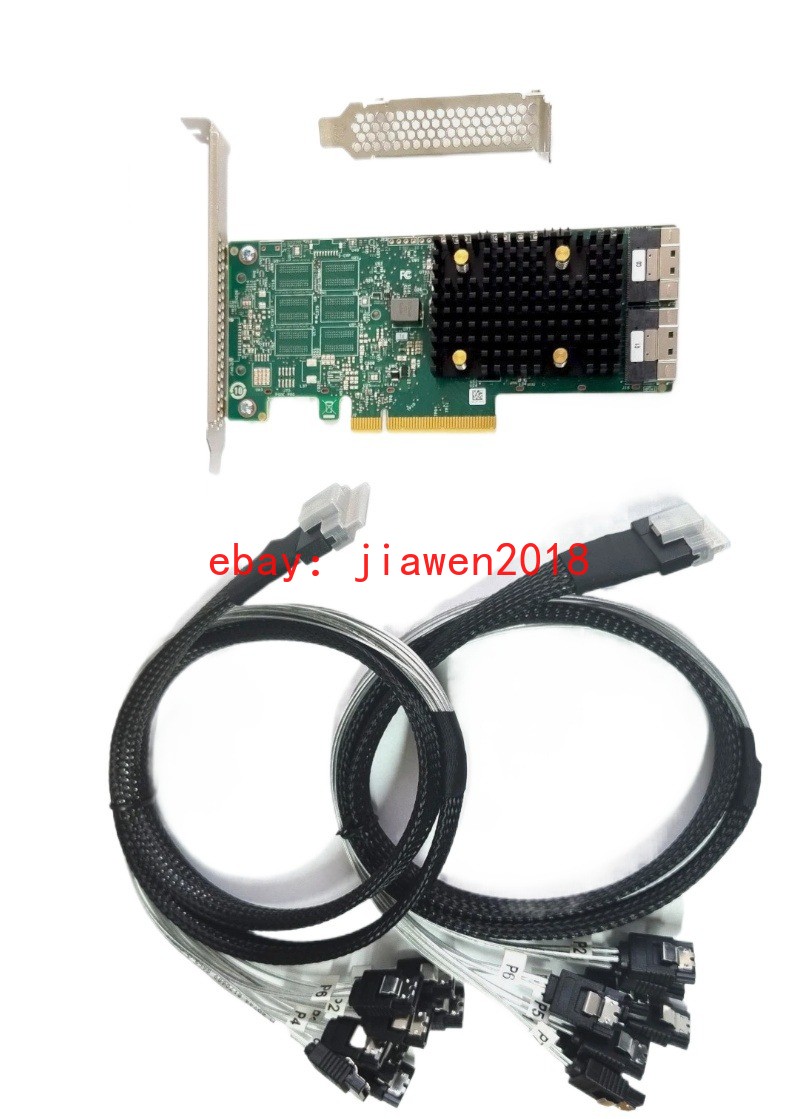 Broadcom HBA 9500-16i Tri-Mode Host Bus Adapter SATA  + 2 SFF-8654 8*SATA cables