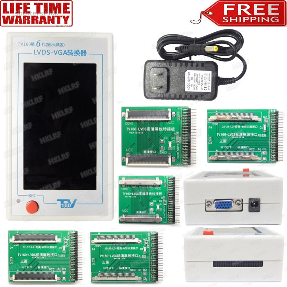 TV160 6TH Generation LVDS-VGA Converter LCD TV Motherboard Tester 4.3" Screen s