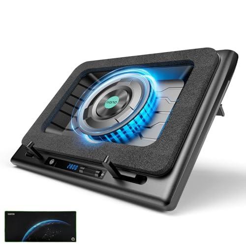 V12 Laptop Cooling Pad Stand with 5.5inch Fan, Fast Cooling Computer Laptop 15.6