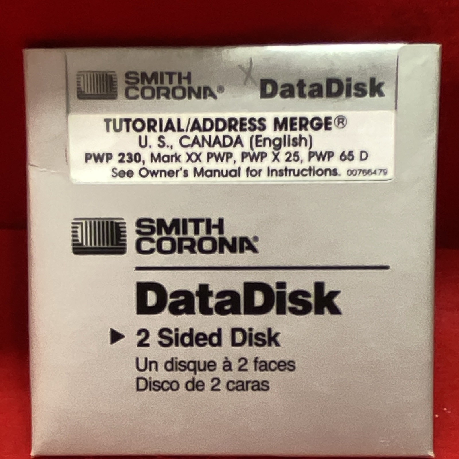 Smith Corona DataDisk 2 Sided Disk S61838 Sleeve Packaging