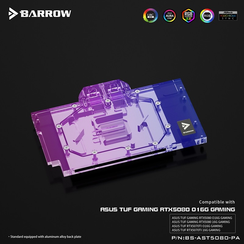 Barrow GPU Water Block For ASUS TUF RTX 5080 5070 Ti O16G GAMING
