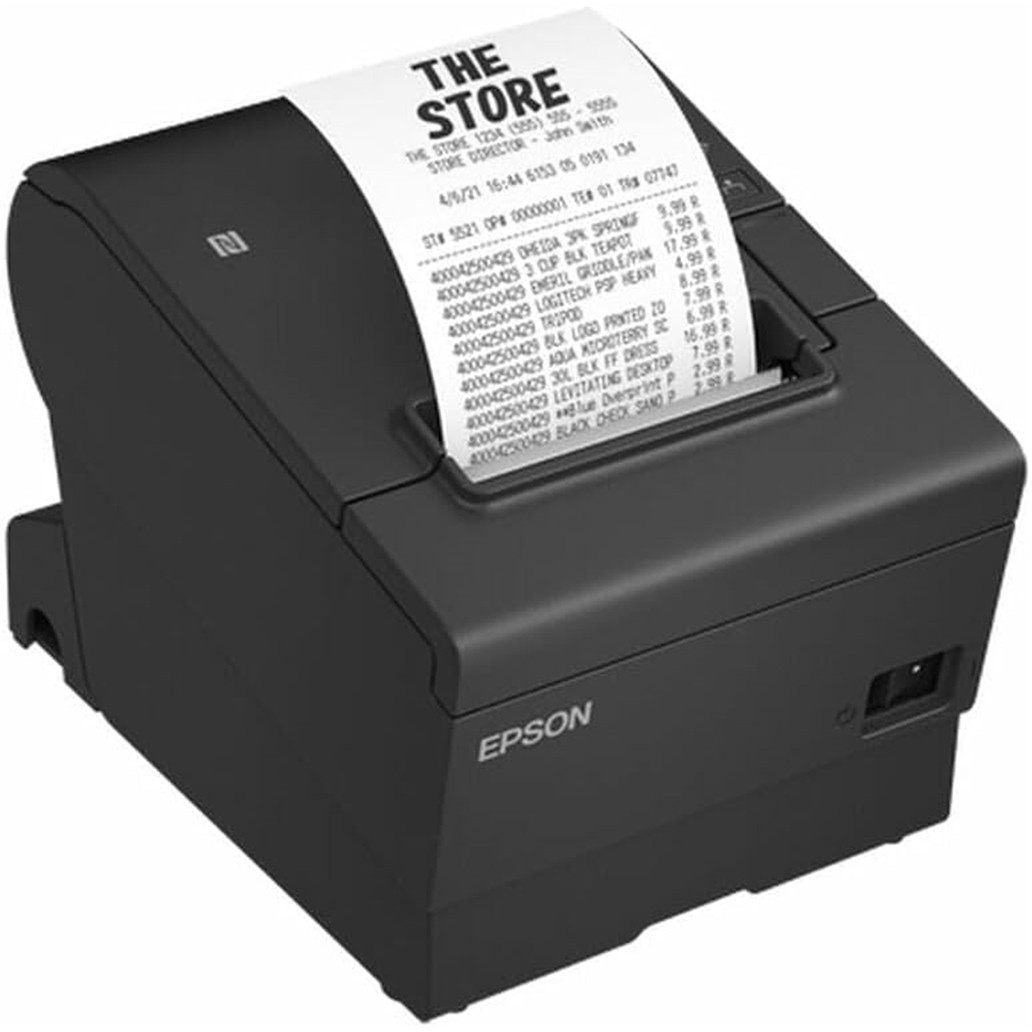 Epson TM-T88VII (112) Direct Thermal POS Printer, USB and Ethernet, Black