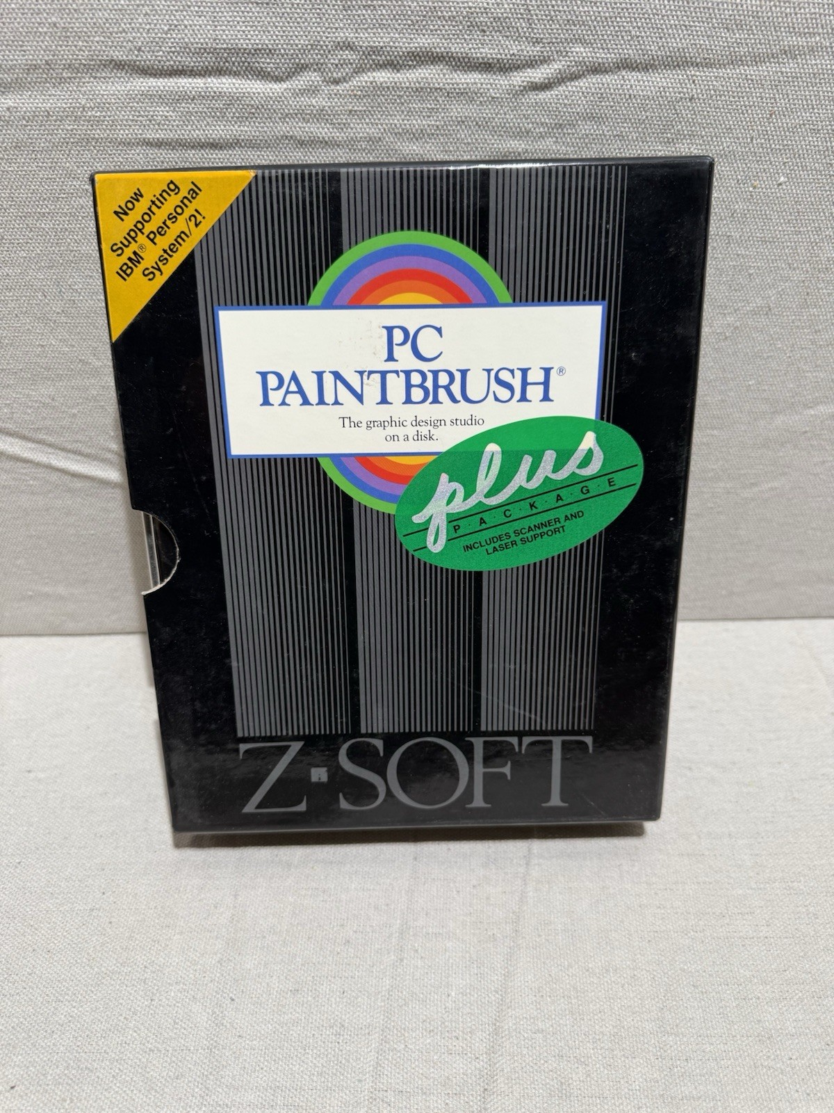 PC Paintbrush Plus ZSoft Vintage Software 3.5 Floppy Disks Complete w/ Manual