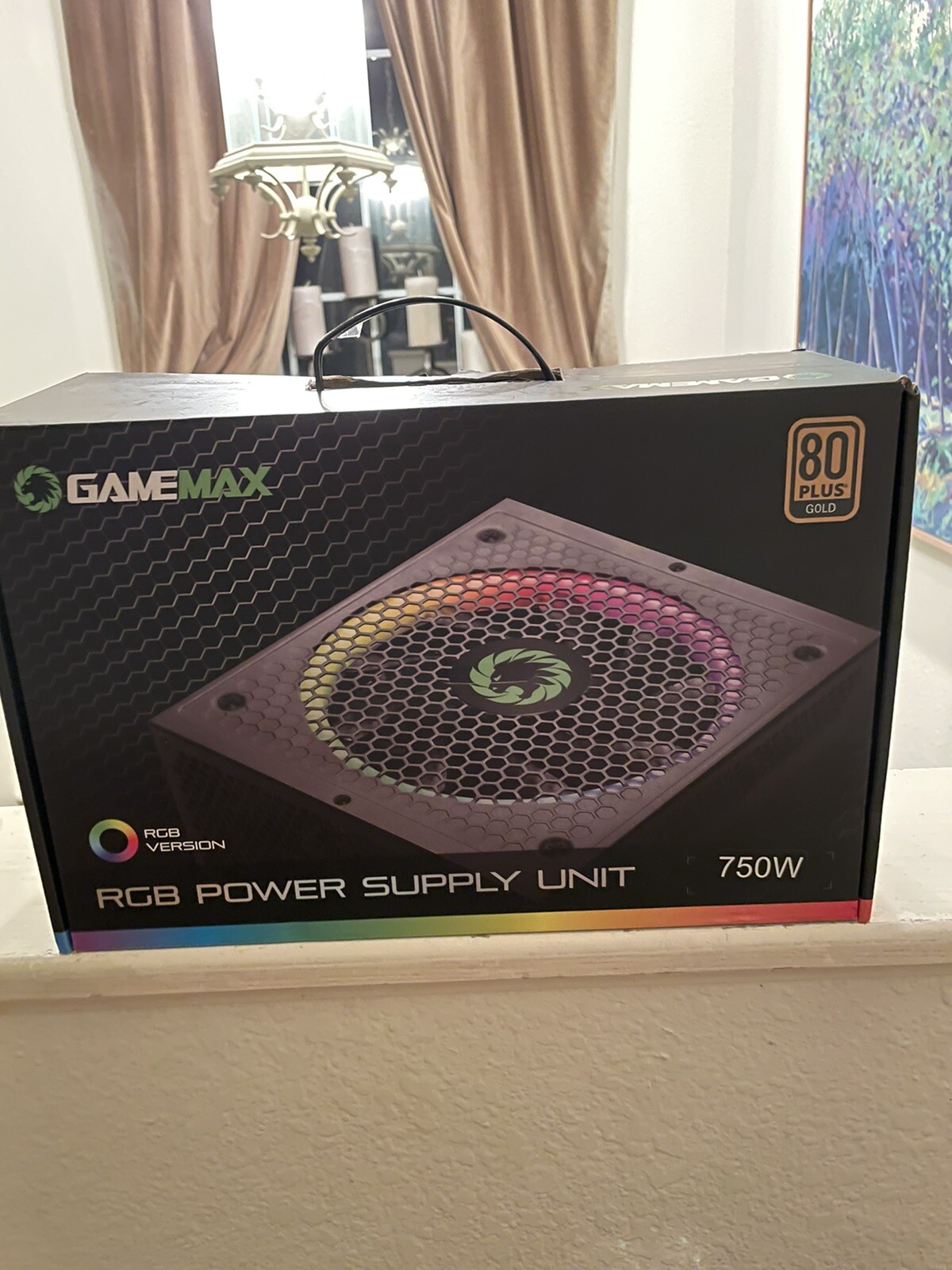 Gamemax 750w RGB Fully Modular 80 Plus Gold Certified Gaming Power Supply NEW