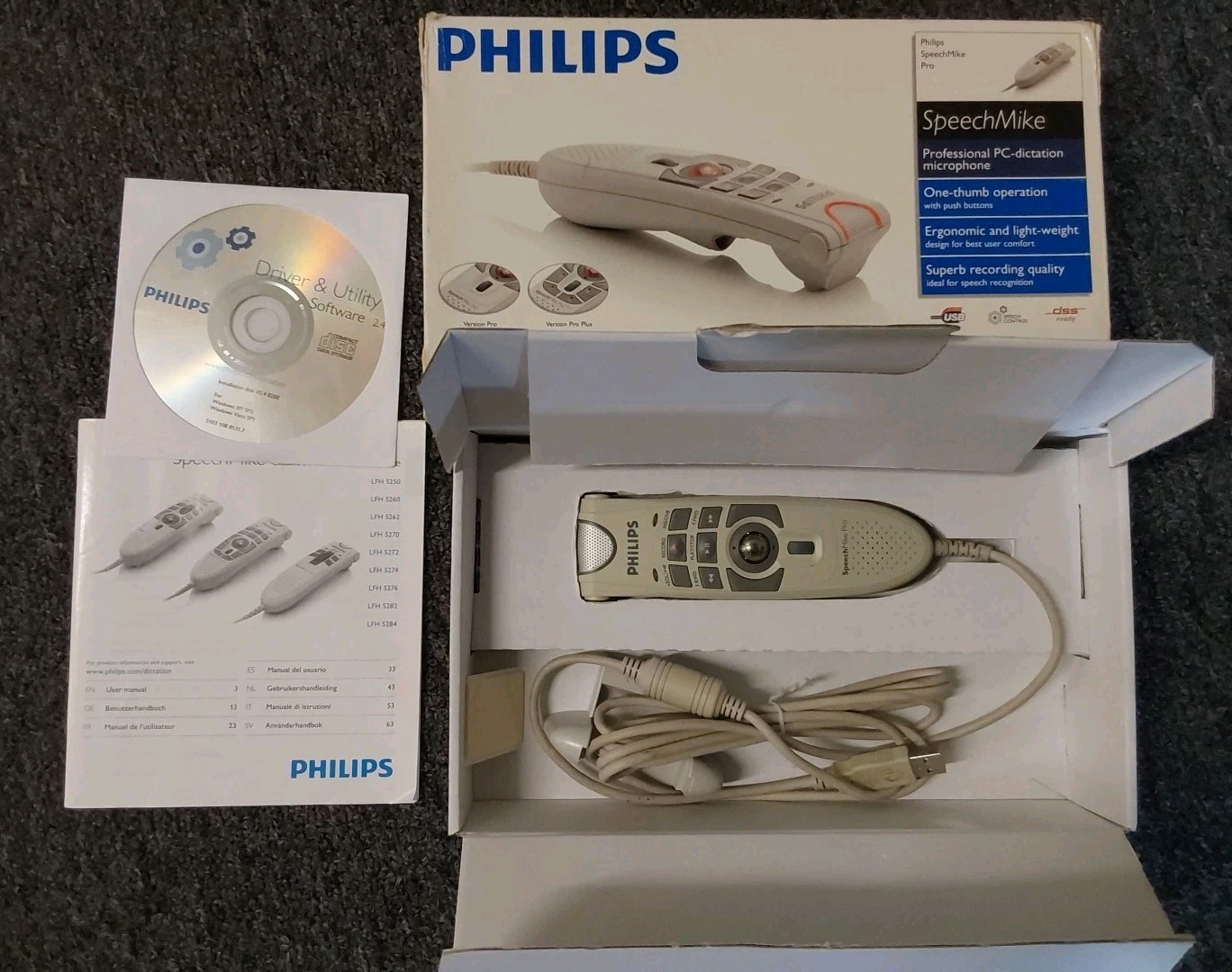 Great Condition Genuine Philips SpeechMike Pro LFH 5274/00 USB BB