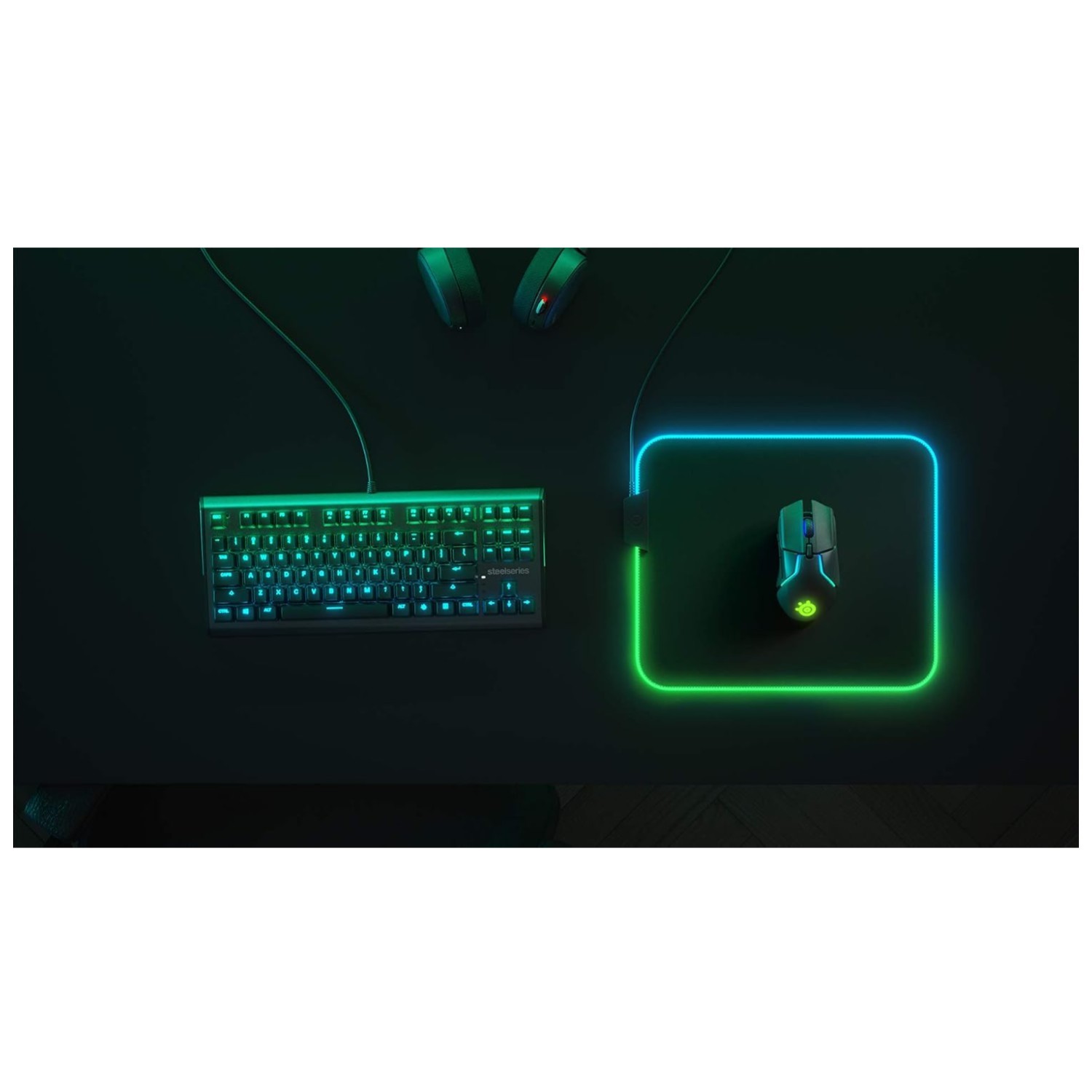 SteelSeries QcK Prism Gaming Mouse Pad - Medium RGB Cloth