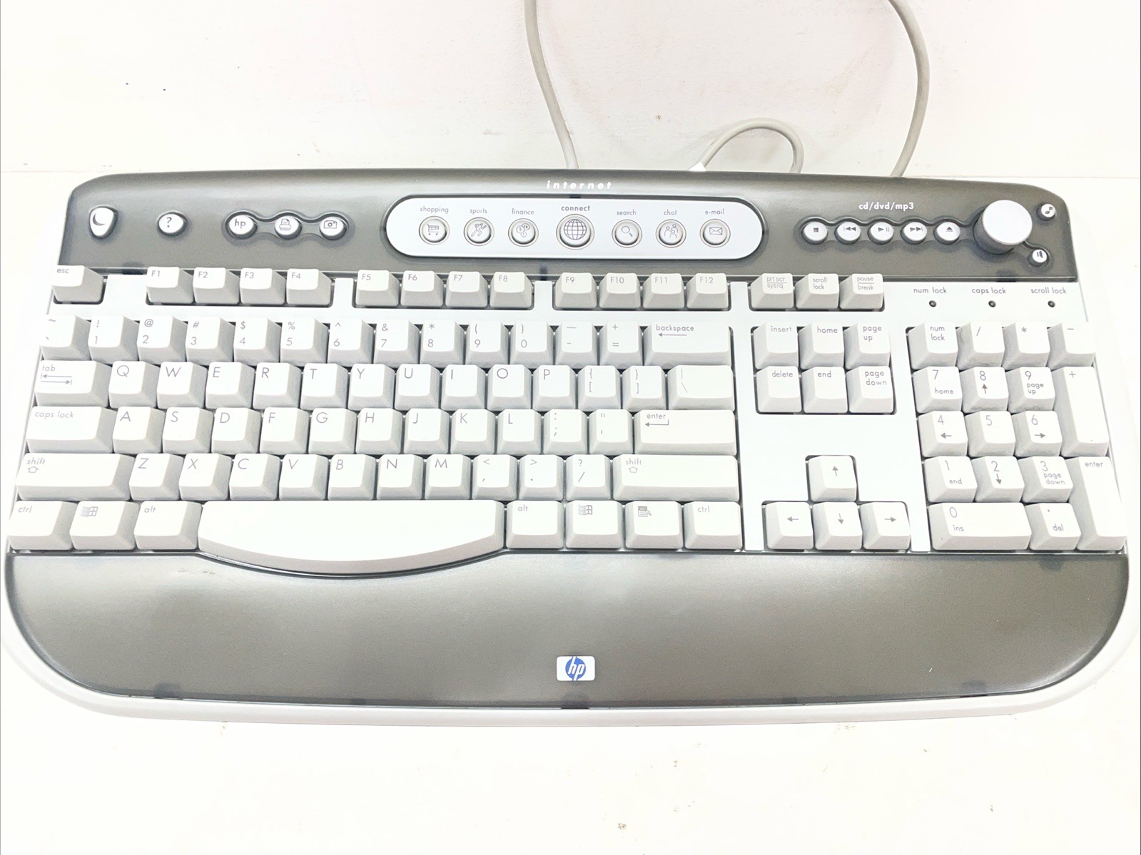 Vintage HP 5308 USB Keyboard USB Wired Internet & Multimedia Buttons **TESTED**