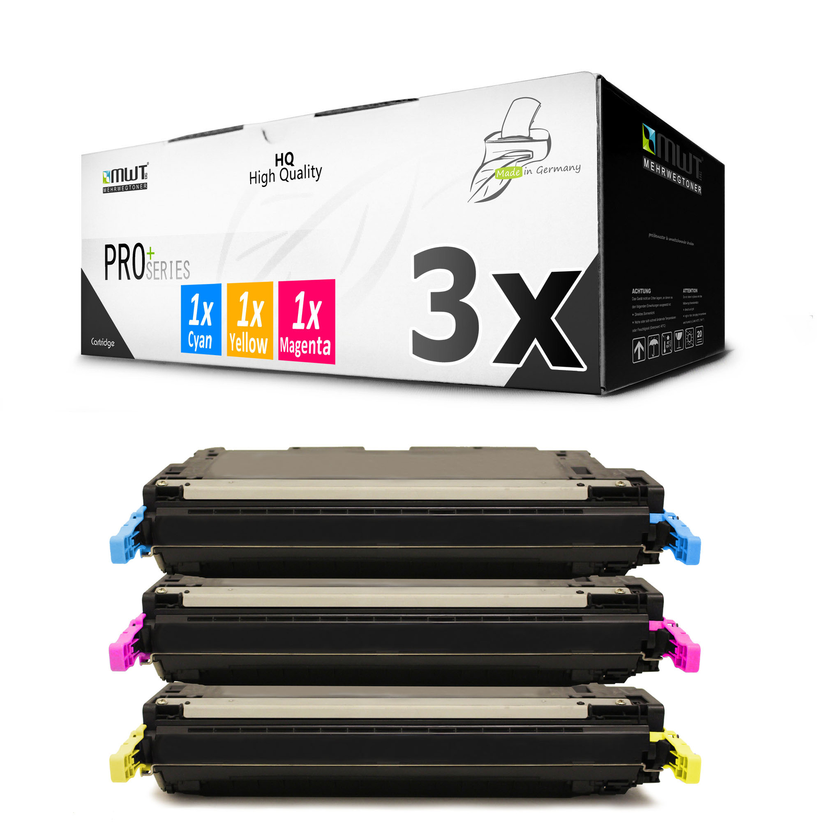 3x Compatible HP Color LaserJet 4700 Toner Q5951A-53A Q5951A-Q5953A 643A CMY