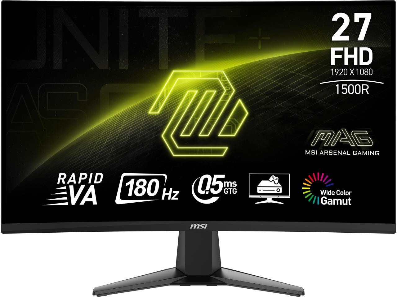 MSI MAG27C6F 27" FHD Curved Gaming Monitor 180Hz Black