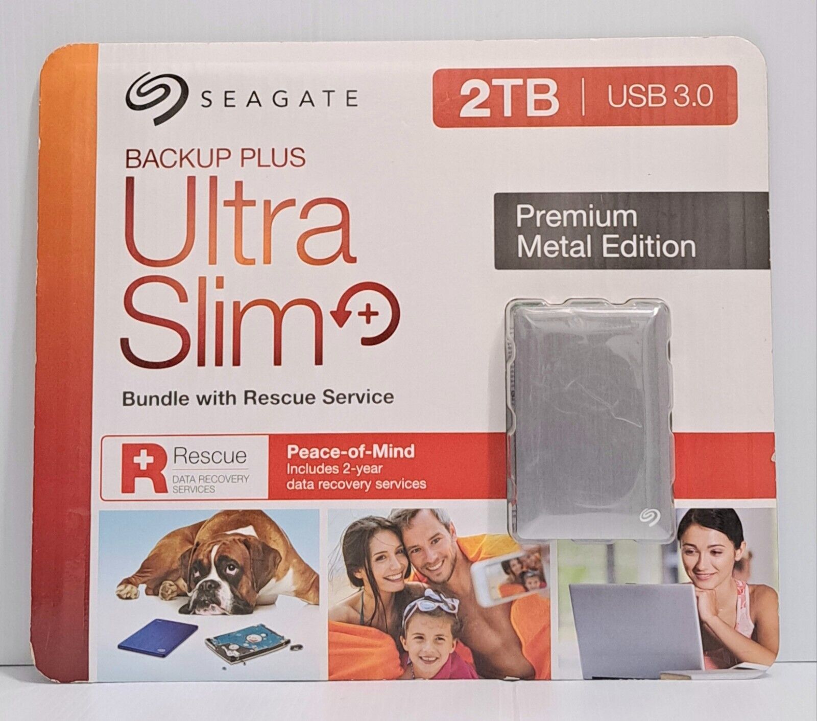 Seagate Backup Plus Ultra Slim 2TB Premium Metal Edition Portable Hard Drive