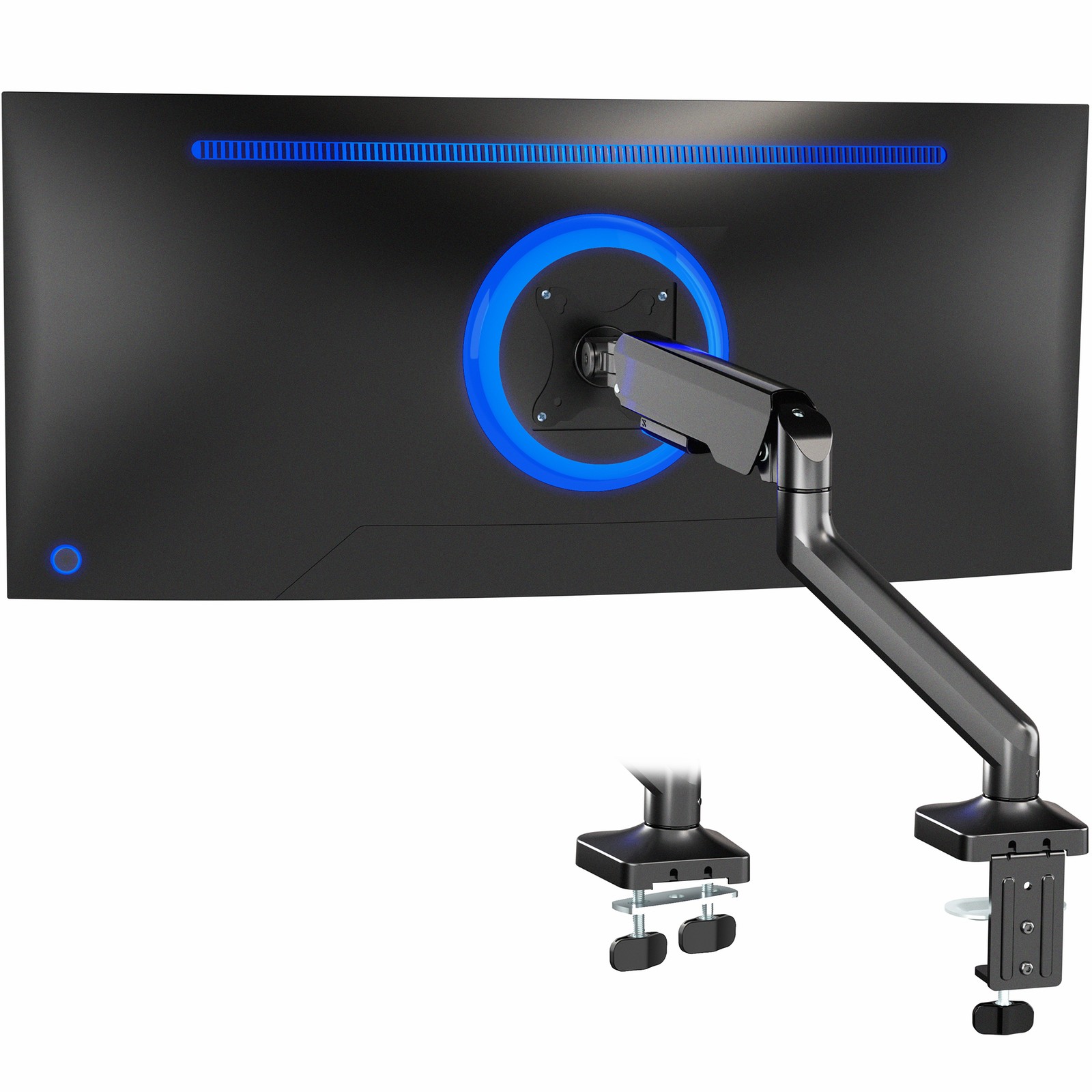 VIVO Pneumatic Arm Single Ultrawide Monitor Desk Mount, Fits up to 40" Screens