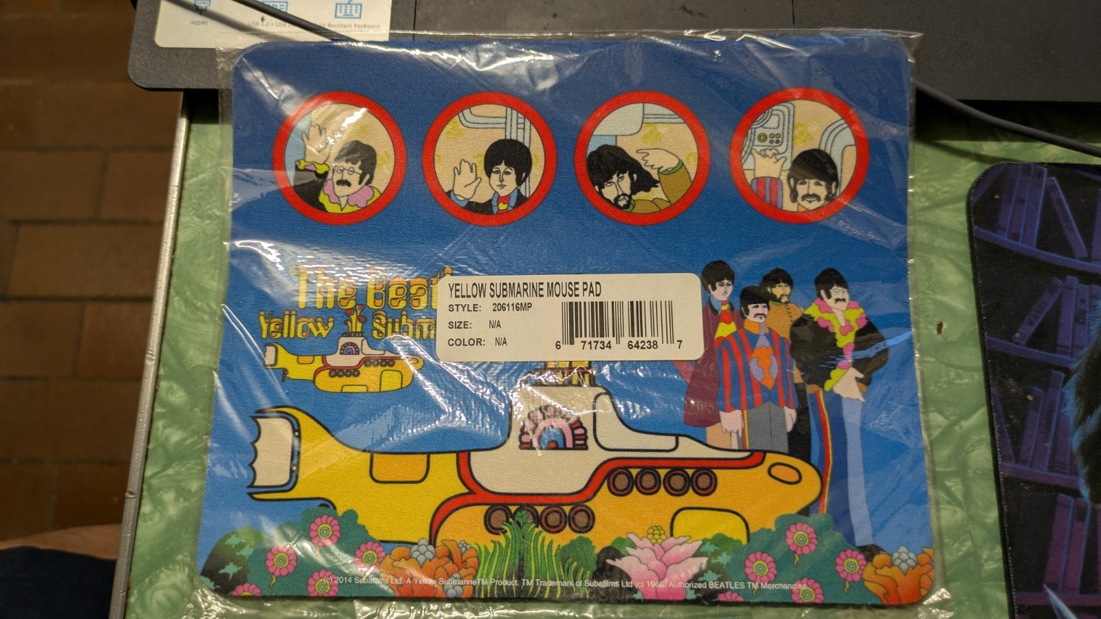 The Beatles Yellow Submarine Mouse Pad Unopened Mint Condition
