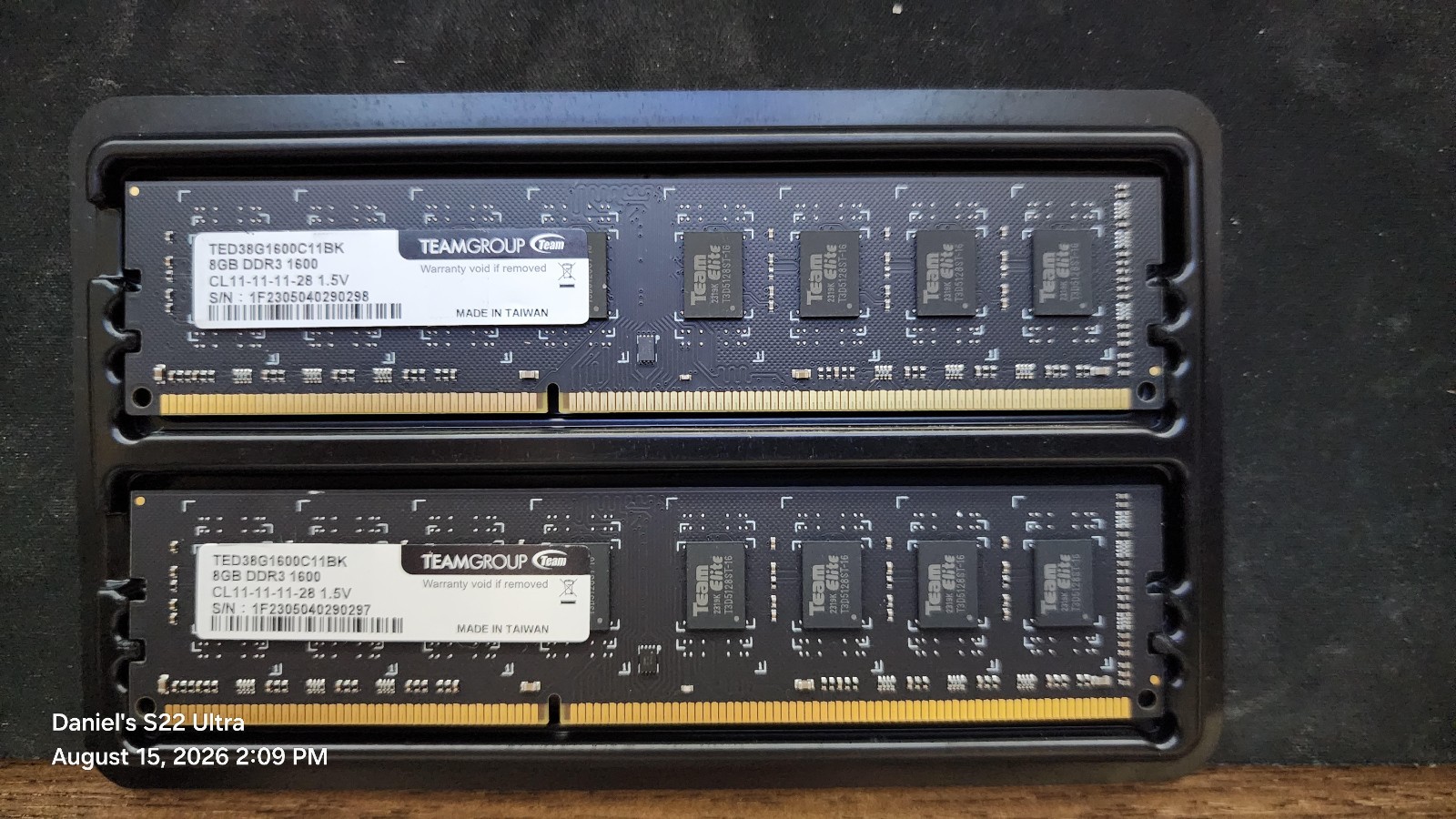 TeamGroup DDR3 1600mhz