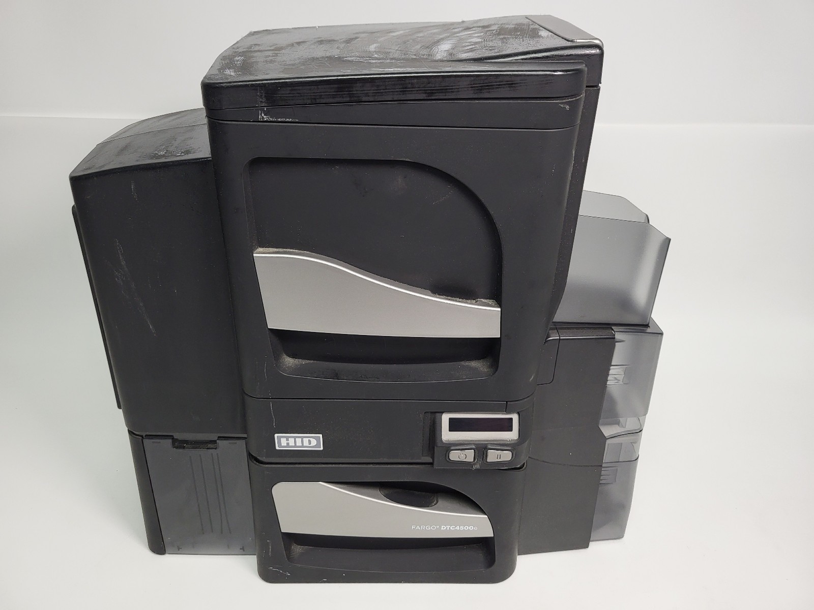 HID Fargo DTC4500E ID Card Printer Laminator Parts (Powers On, Untested)