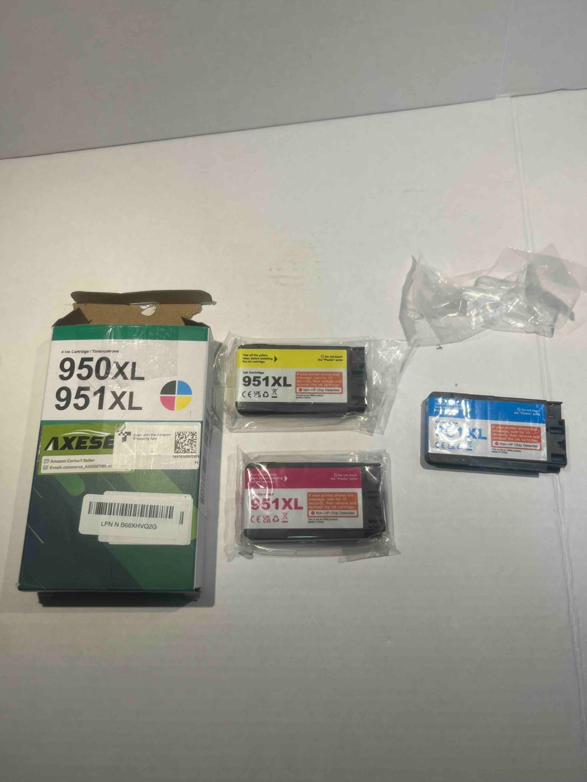AXESE 951XL Ink Cartridges Cyan Magenta Yellow 3 Pack Compatible HP Open Box