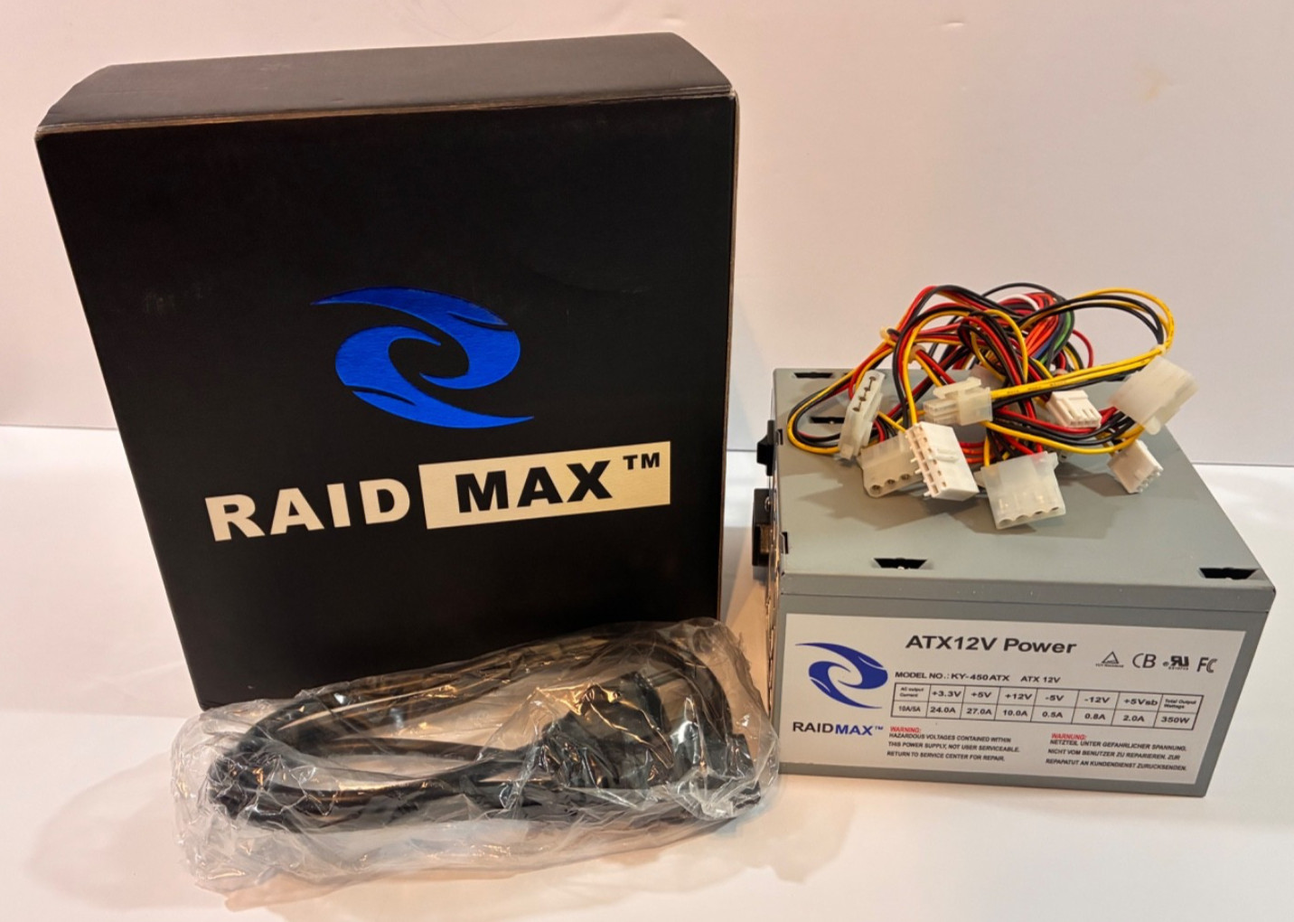 RaidMax KY-450ATX 350-watt ATX 12V Power Supply Open Box