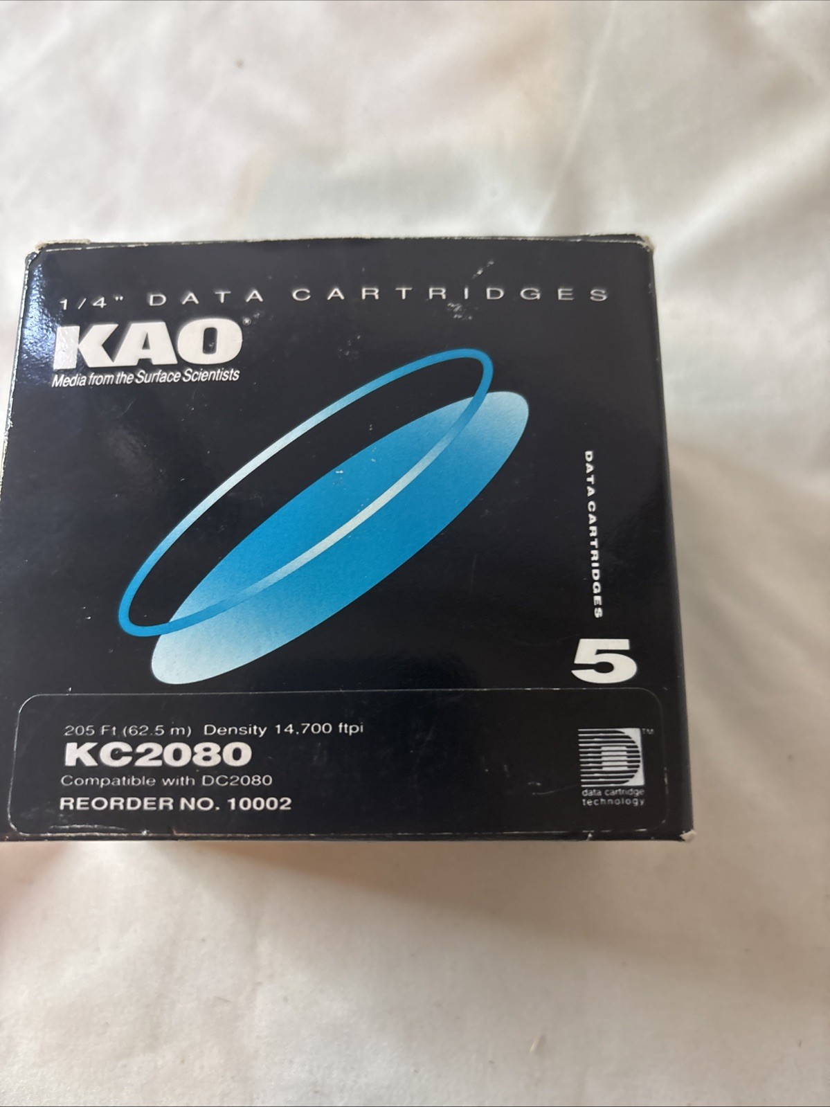 BOX OF 5 - KAO KC 2080 Data Cartridge Media Storage Tapes BRAND NEW