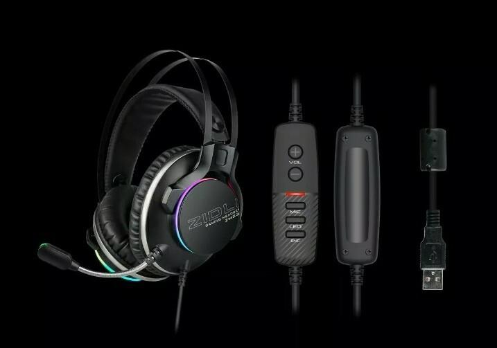  7.1 Virtual Surround Sound Gaming Headset with RGB Lights ZIDLI ZH23 NEW IN BOX