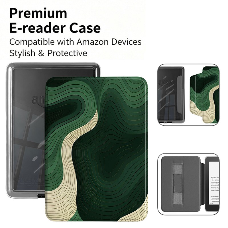 Art Pattern Smart Cover For Kobo Clara 2E Colour BW Shockproof E-Reader Case