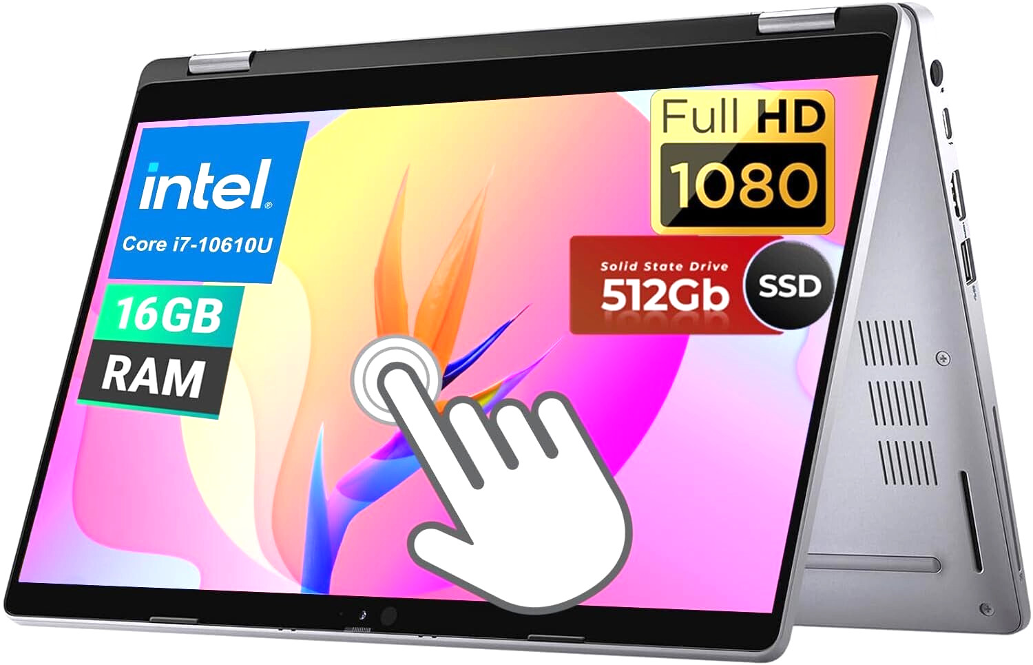 FHD Dell Laptop PC: Intel i7 Quad Core (16GB RAM-512GB NVME SSD) Windows 11 Pro