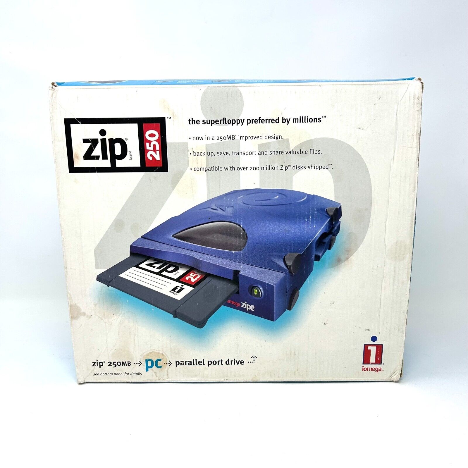 Iomega Zip250 External Parallel Port Zip Drive Z250P