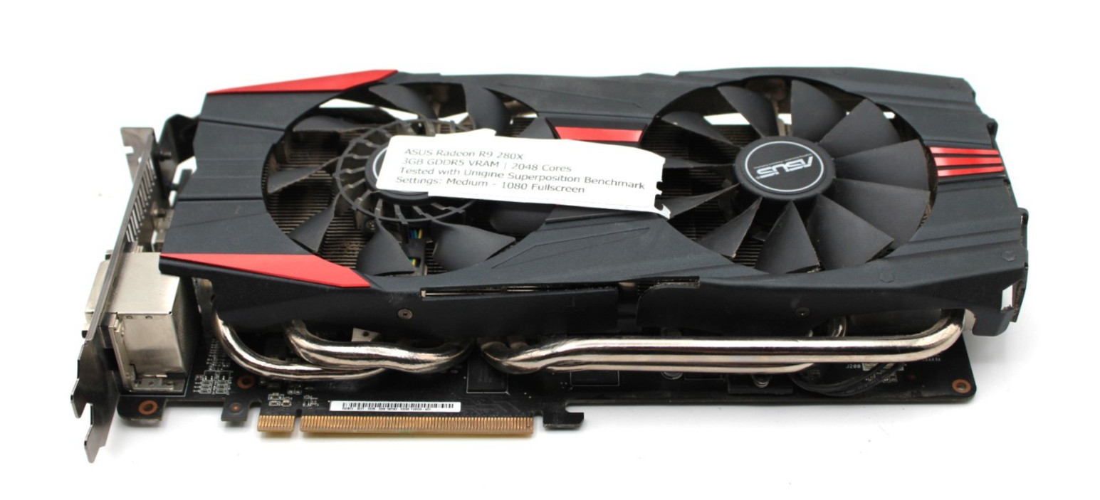 ASUS Radeon R9 280X 3GB GDDR5 VRAM 2048 Cores Graphics Card *Used/Tested*