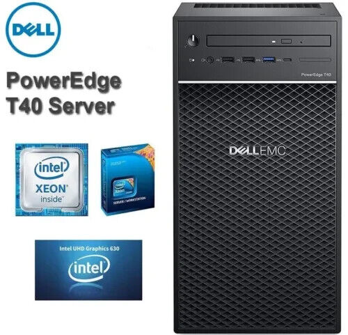 New 2022 Dell Power Edge T40 Xeon E-2224 3.5G 32GB SSD 1TB + HDD DVDRW SERVER
