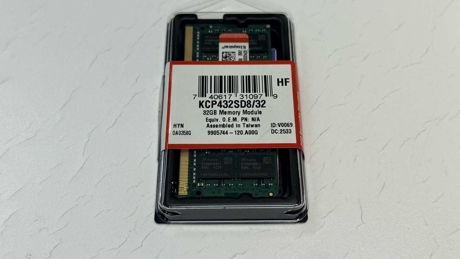 Kingston 32GB (1x32GB) 260 Pin 3200 MHz DDR4 SDRAM Module (KCP432SD8/32)