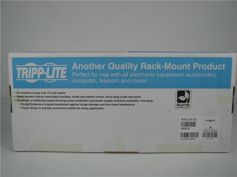 Tripp Lite RS1215-20 Rackmount Power Strip 12 Outlet 20A 120V Open Box