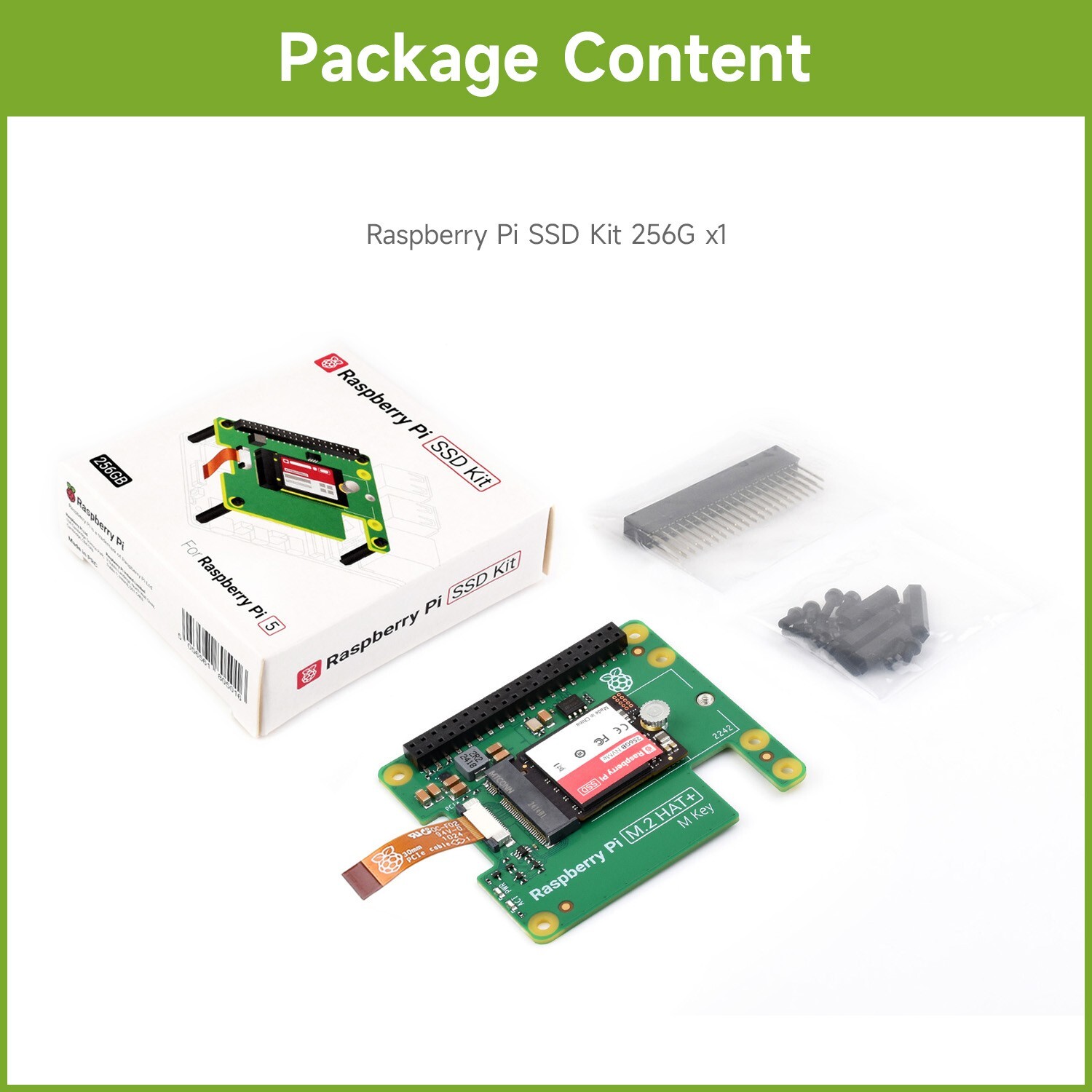Official Raspberry Pi SSD Kit Includes 256GB/512GB High-speed Solid State Drive
