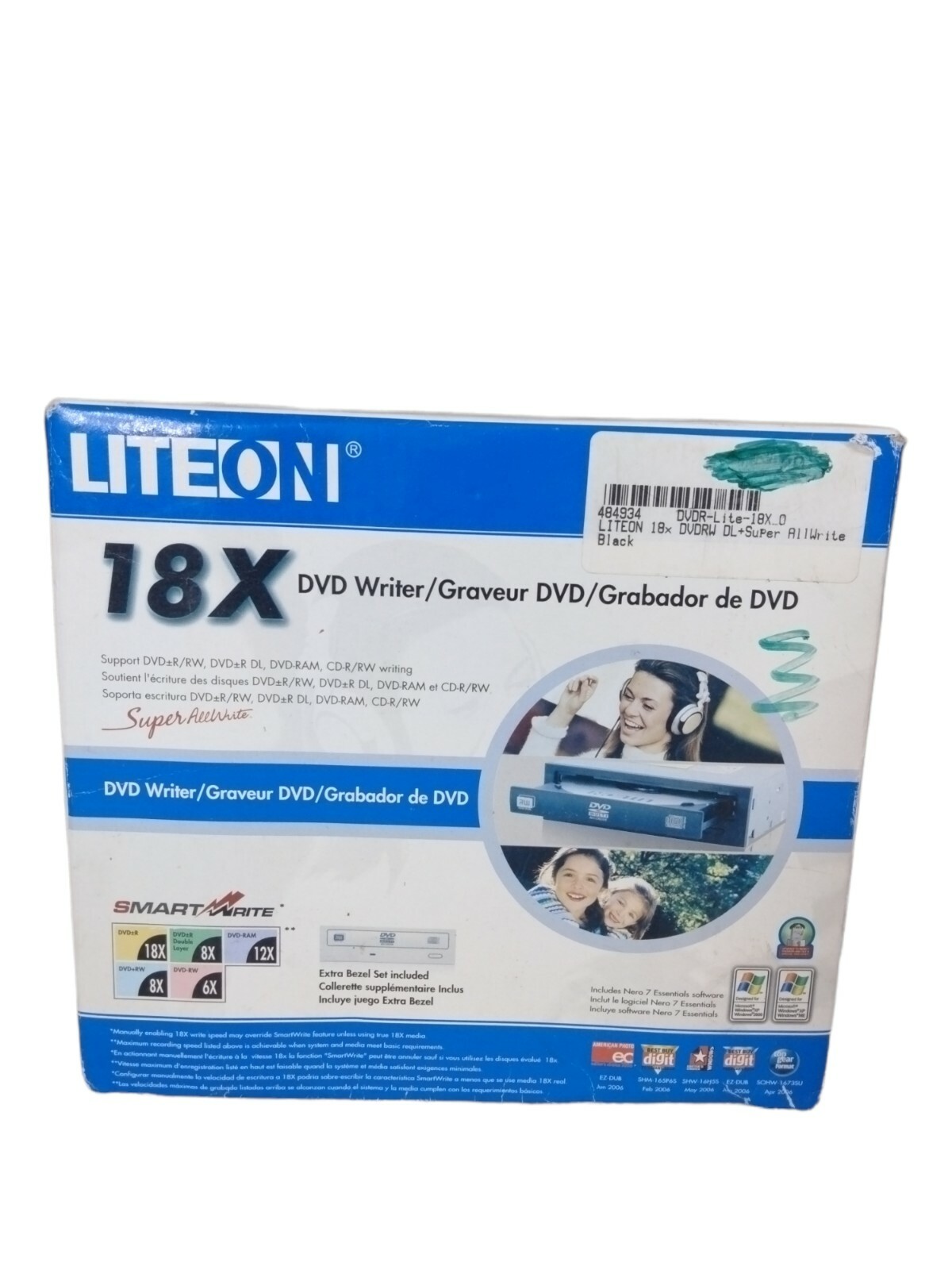 Lite-on Super Allwrite LH-18A1P-186 / 18x DVD±R Burn  Dvd Writer