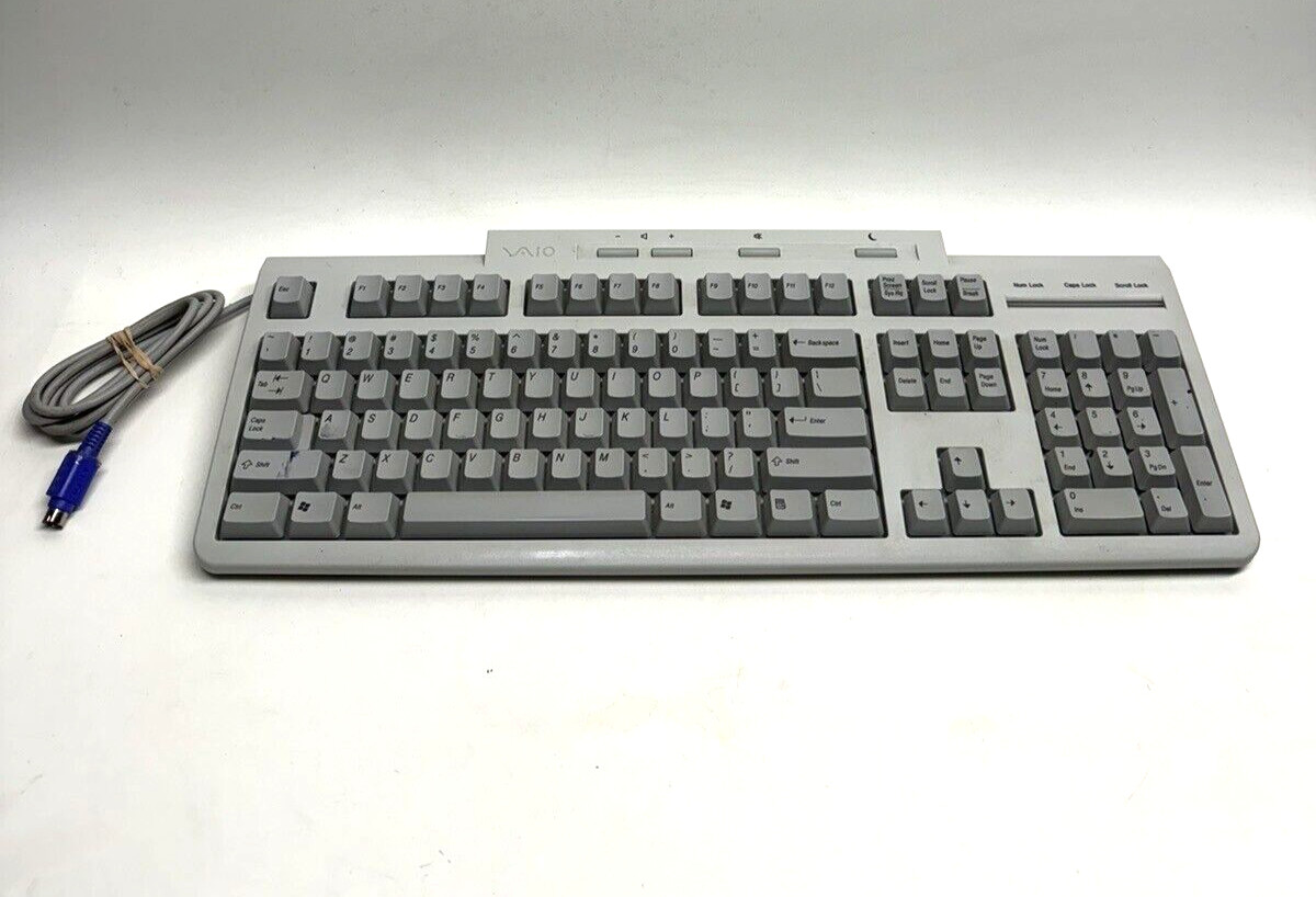 VINTAGE Sony Vaio PCVA-KB4P/U PS/2 Wired Computer Keyboard