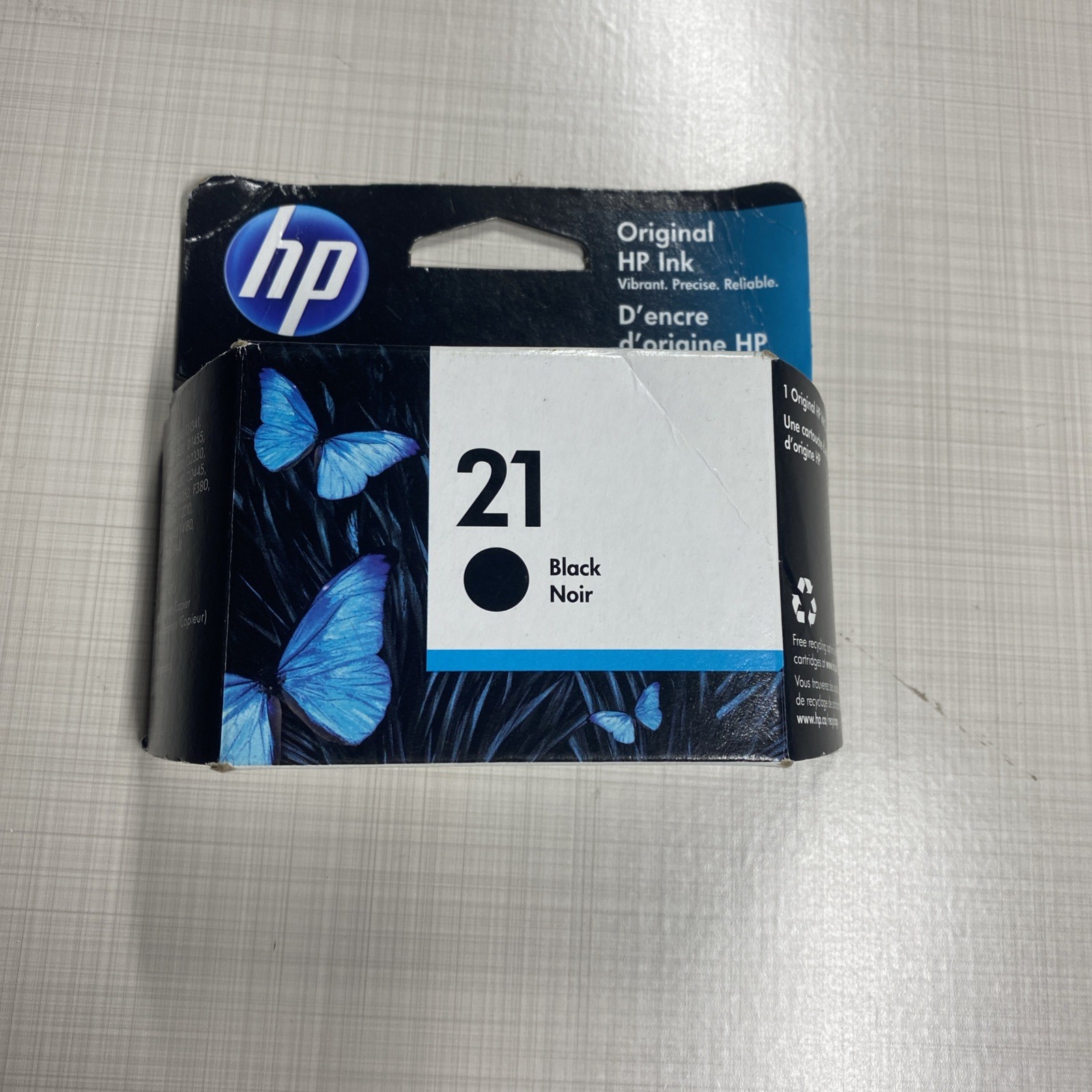 GENUINE HP 21 Black Ink Cartridge for DeskJet D1300 D1400 C9351AN