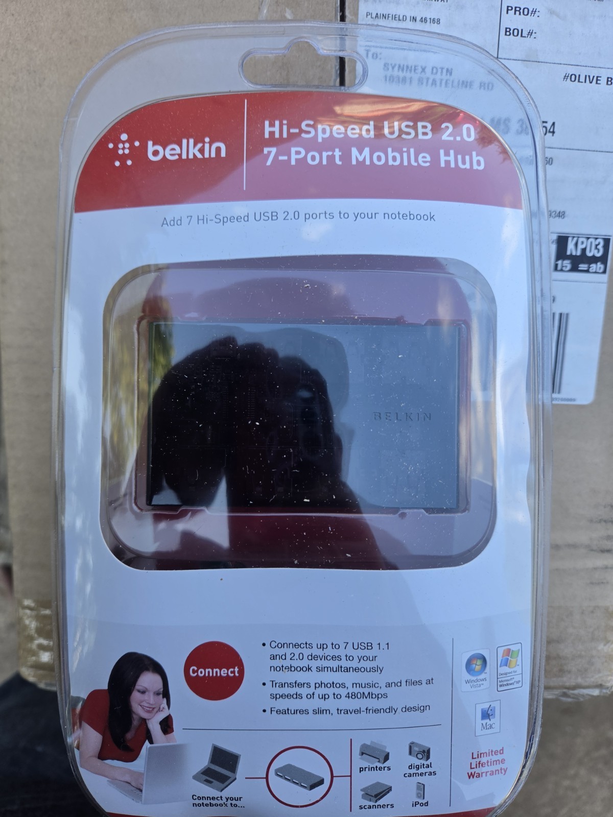 Belkin  Hi-Speed USB 2.0 7 Port Mobile Hub (F5U701-BLK)