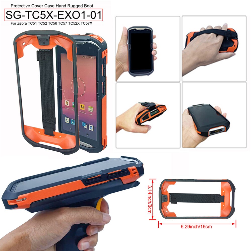 Orange Protective Rubber Boot For Zebra TC51 TC52 TC56 TC57 Scanner
