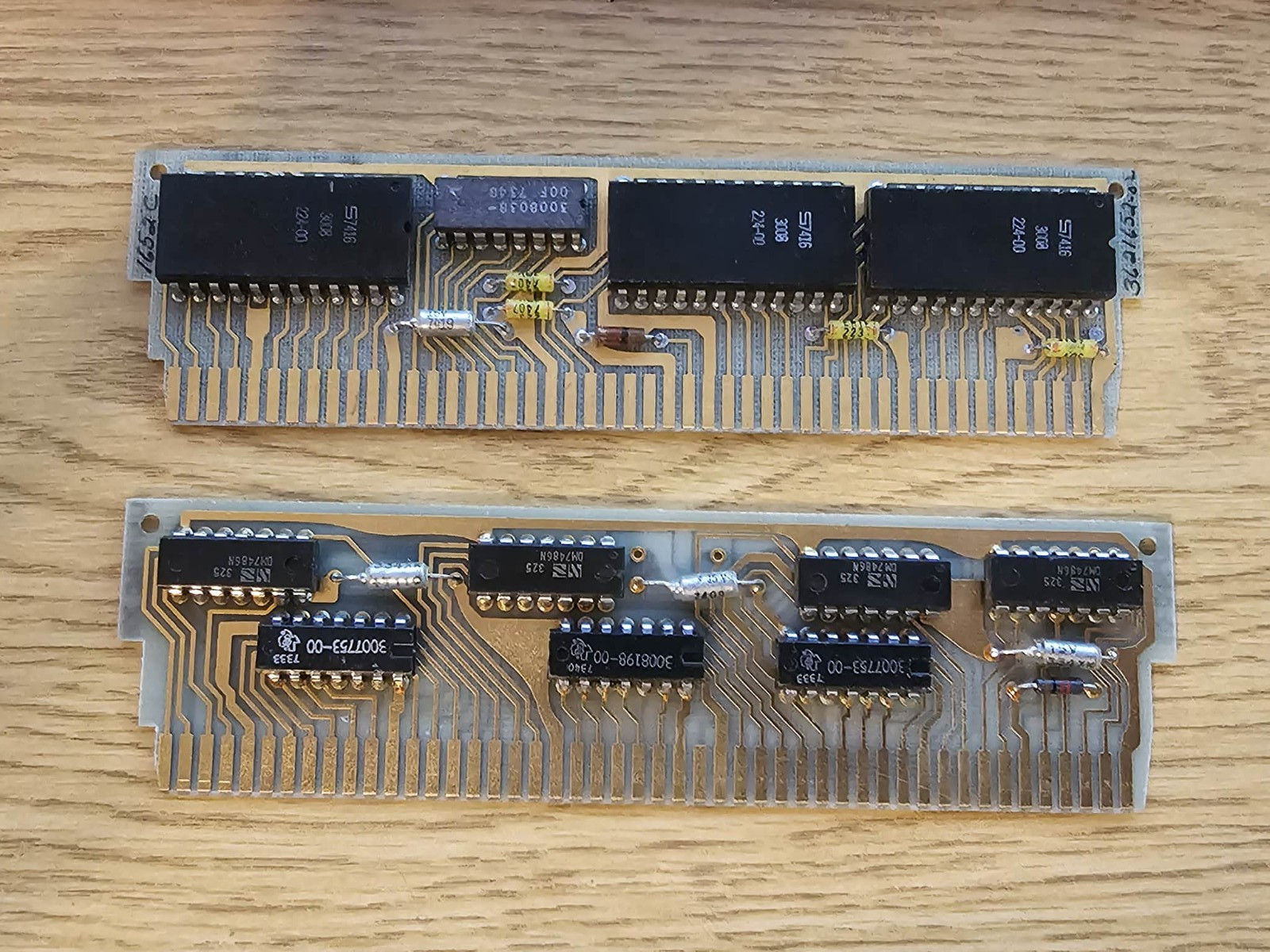 2x Rare Vintage Retro Mainframe Univac 205 Gold Ceramic Board / Module 1970s