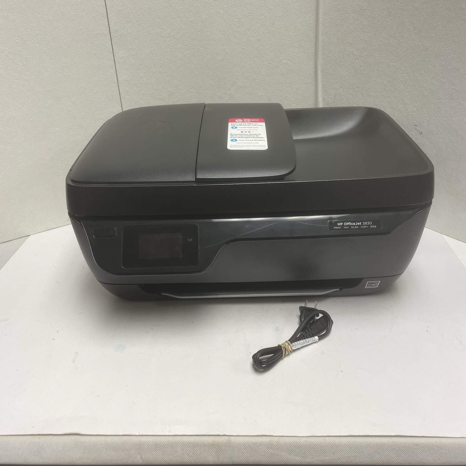 HP OfficeJet 3830 Wireless All-In-One Inkjet Printer Web Fax Needs Ink - Tested