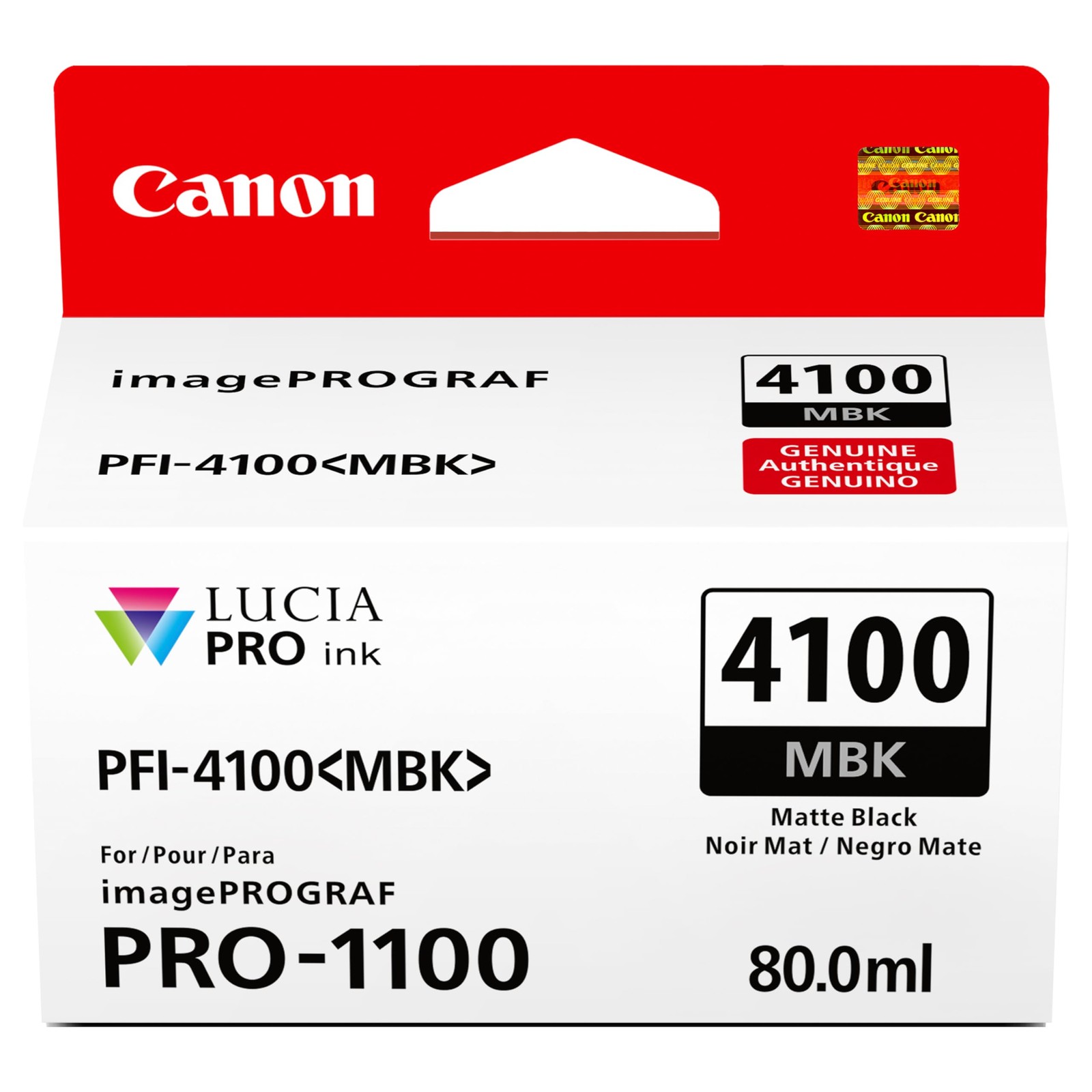 Canon PFI-4100 Genuine Matte Black Ink Tank, Compatible with imagePROGRAF PRO-11