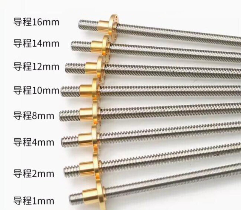1PC T8 Trapezoidal Rod Screw & Nut, Lead 1-14 mm Long 100 - 600mm CNC 3D Printer