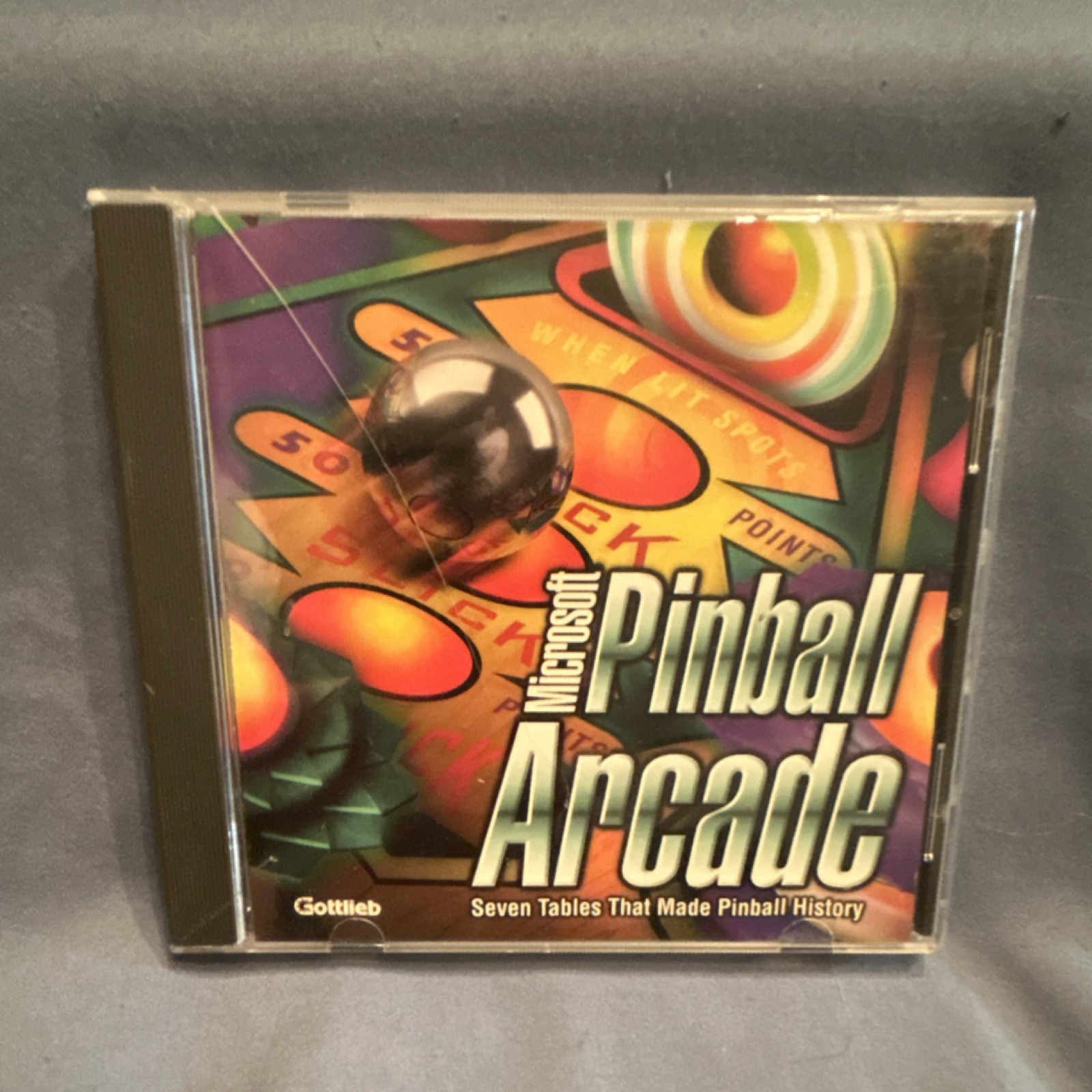 Microsoft Pinball Arcade PC CD-ROM Game Windows 95/98 Gottlieb 7 Tables Retro 