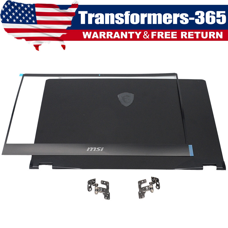 For MSI GE66 GP66 Vector 15.6in LCD Rear Lid Front Bezel L R Hinges Black