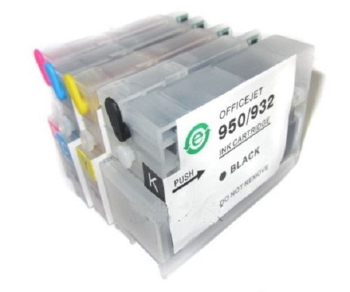 4 empty Refillable ink Cartridge for HP 932 933 XL OfficeJet Pro 6100 6600 CHIP